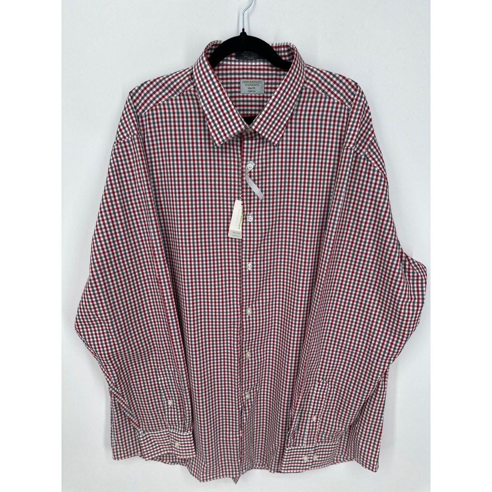John Bartlett Statements Men 18.5 36/37 Slim Fit Stretch Dress Shirt NWT 0418